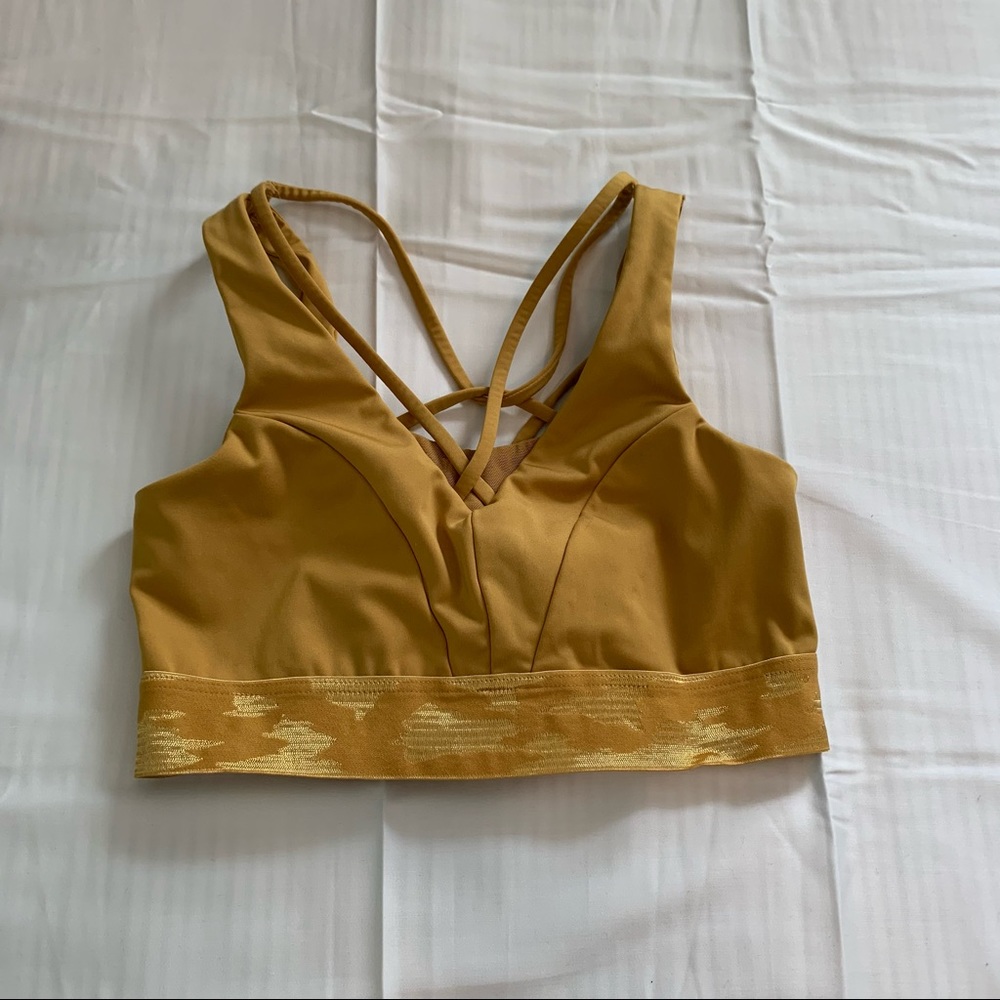 Oysho Mustard yellow Sports bra